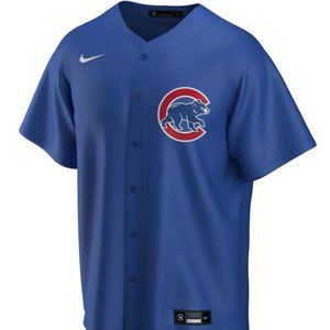 Chicago Cubs Jersey Adult Medium Solid Blue Sewn Nike Baseball MLB